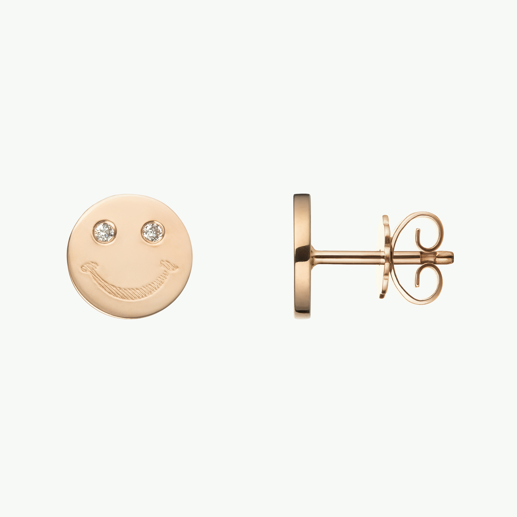 Twinkle Smile Ohrstecker, recyceltes Gold & Labordiamant
