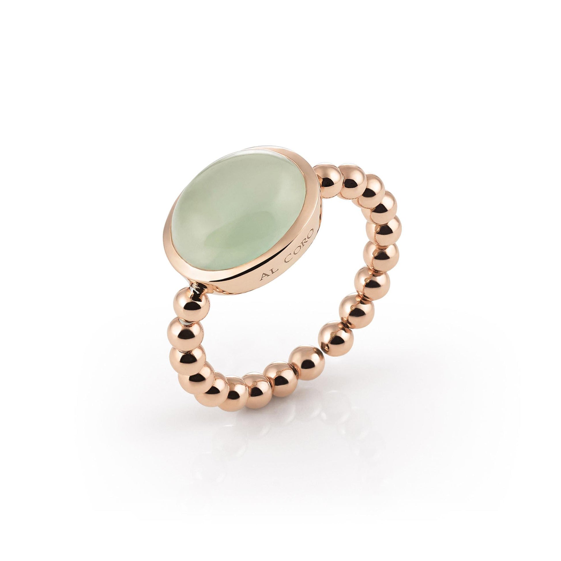 Palladio Ring, Roségold • Prasiolith von Al Coro (NR937BR)