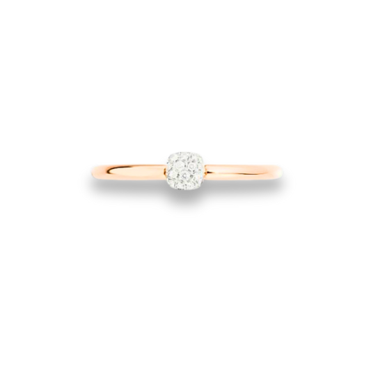 Armreif Nudo, Rosé- und Weißgold • 48 weiße Diamanten