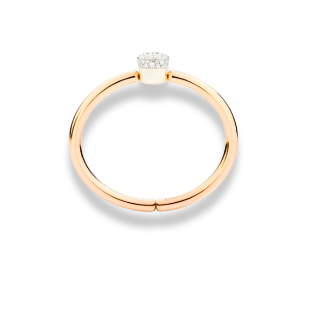 Armreif Nudo, Rosé- und Weißgold • 48 weiße Diamanten