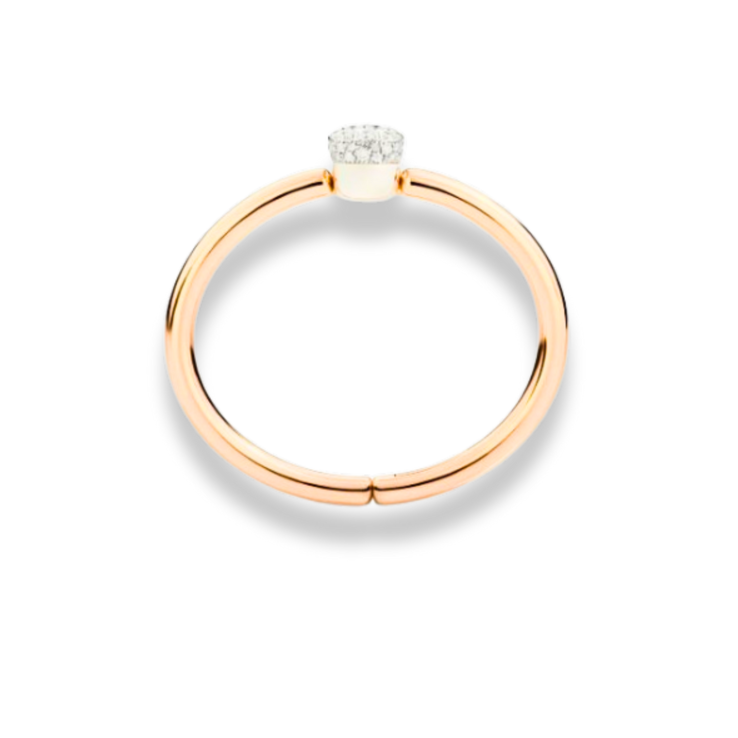 Armreif Nudo, Rosé- und Weißgold • 48 weiße Diamanten