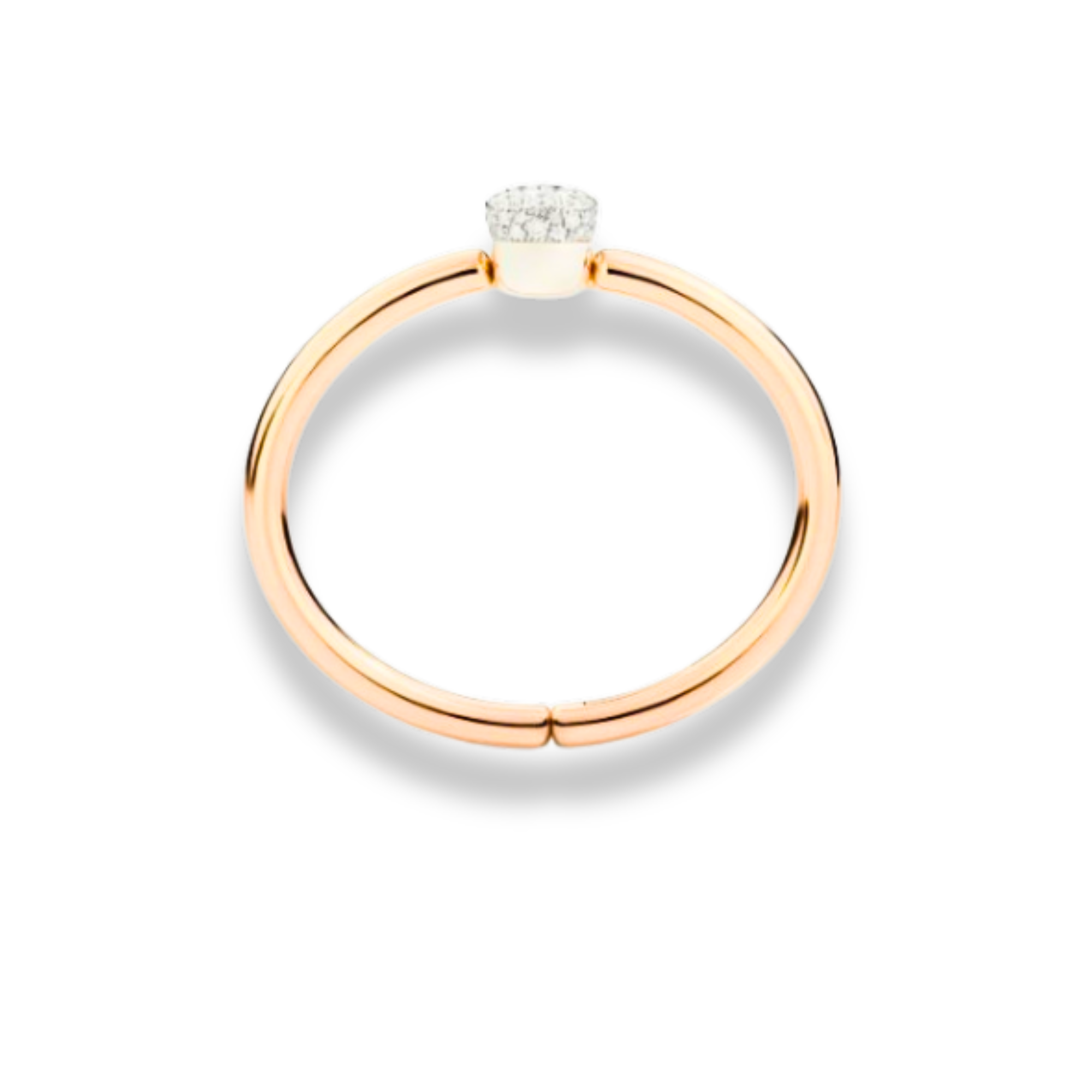 Armreif Nudo, Rosé- und Weißgold • 48 weiße Diamanten