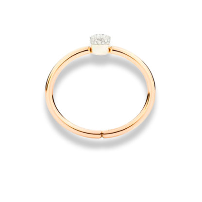 Armreif Nudo, Rosé- und Weißgold • 48 weiße Diamanten