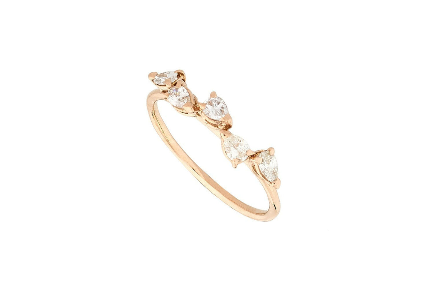 Princess Blossom Ring, Rosegold mit Diamanten