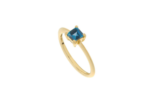 Princess Ring, Rosegold mit Blue Tourmaline