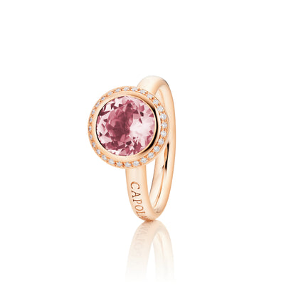 Ring Twinkle Balloon, Roségold • Turmalin von Capolavoro (RI9TUP02736)