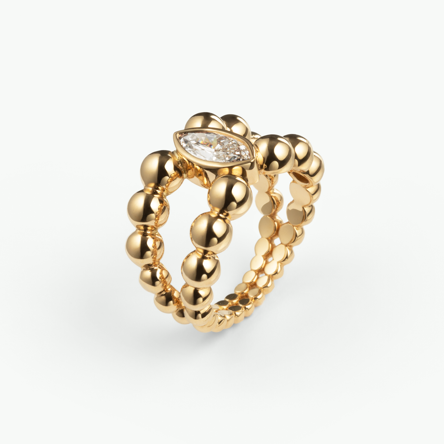 Pippa Ring Marquise, Recyceltes Gold & Labordiamant