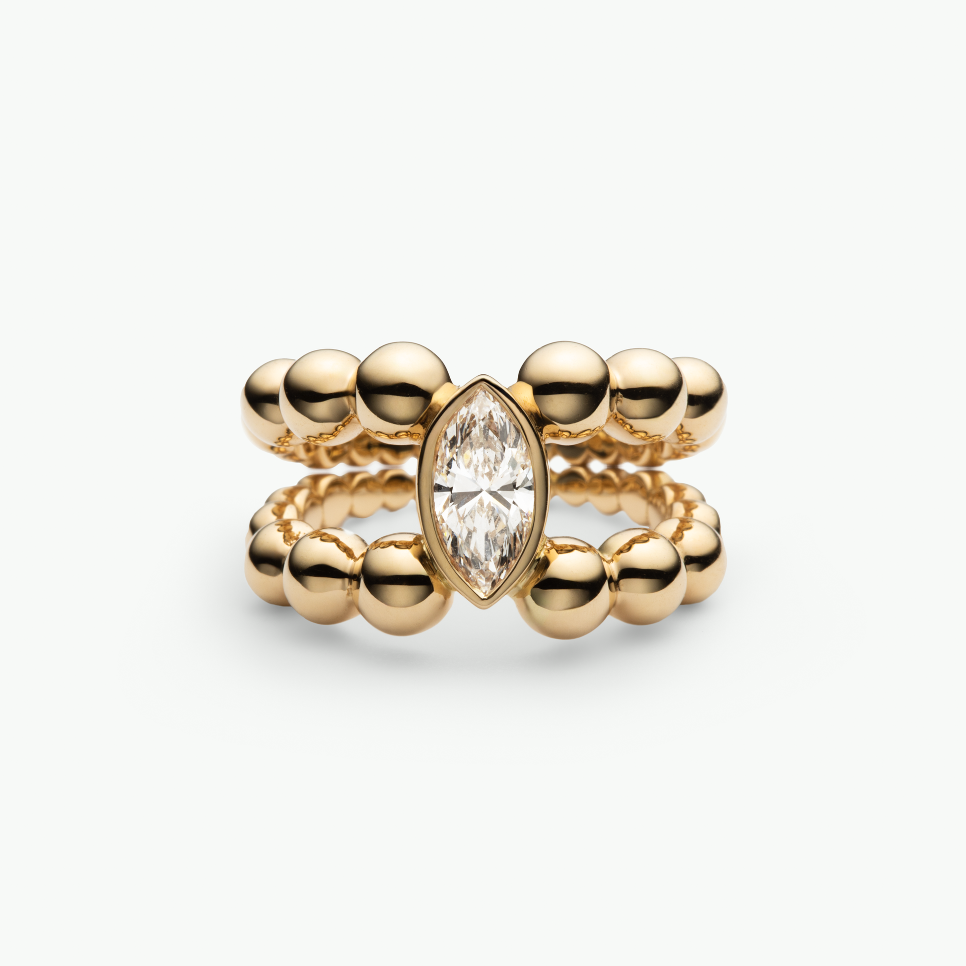 Pippa Ring Marquise in Gelbgold von The Good Bling Berlin