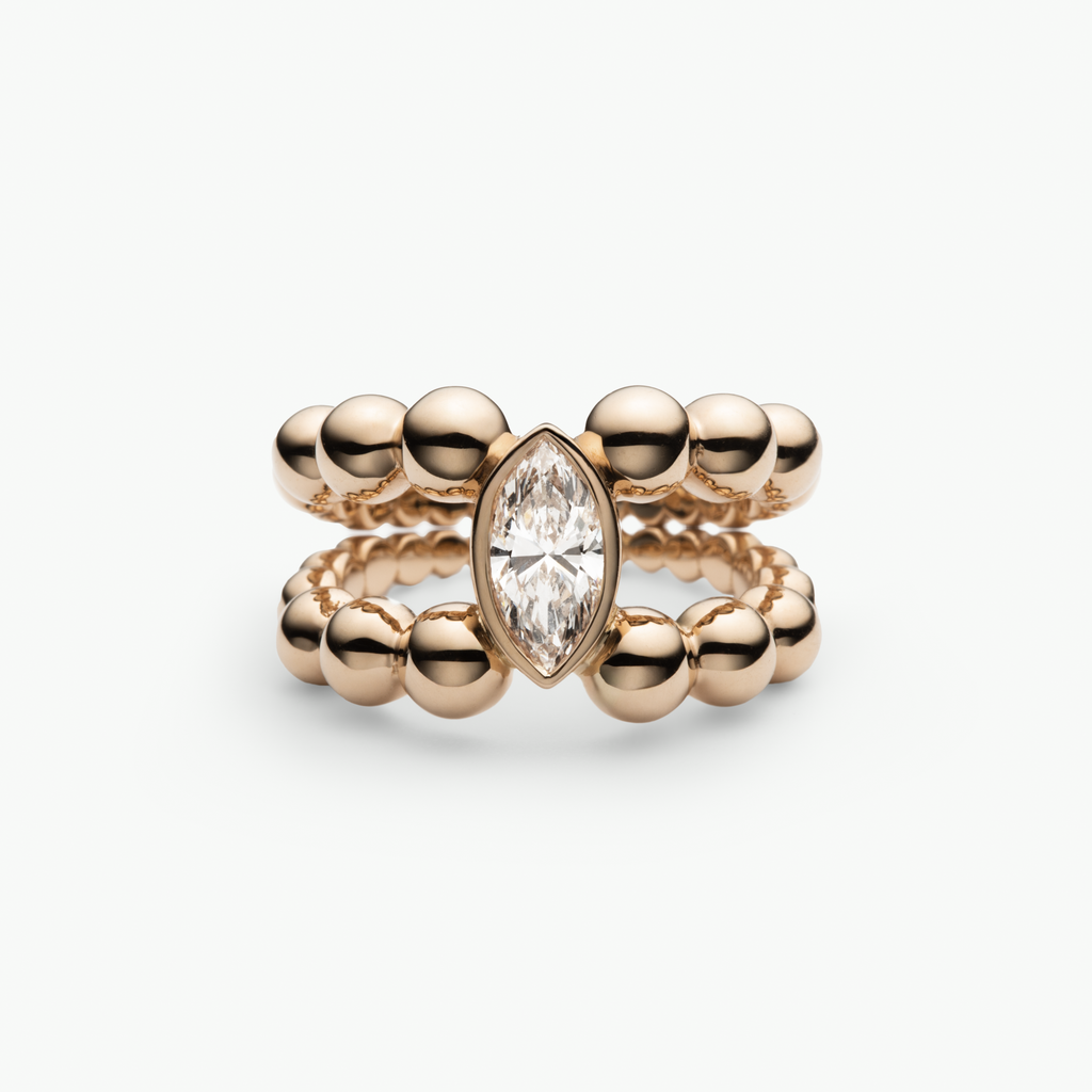 Pippa Ring Marquise, recyceltes Gold & Labordiamant