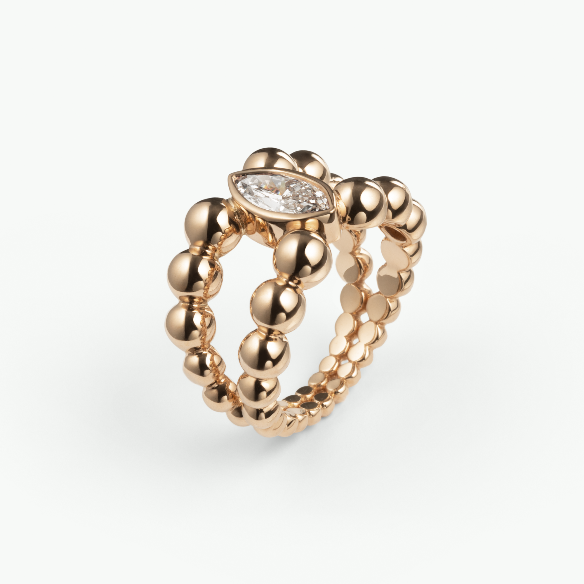 Pippa Ring Marquise in Gelbgold von The Good Bling Berlin