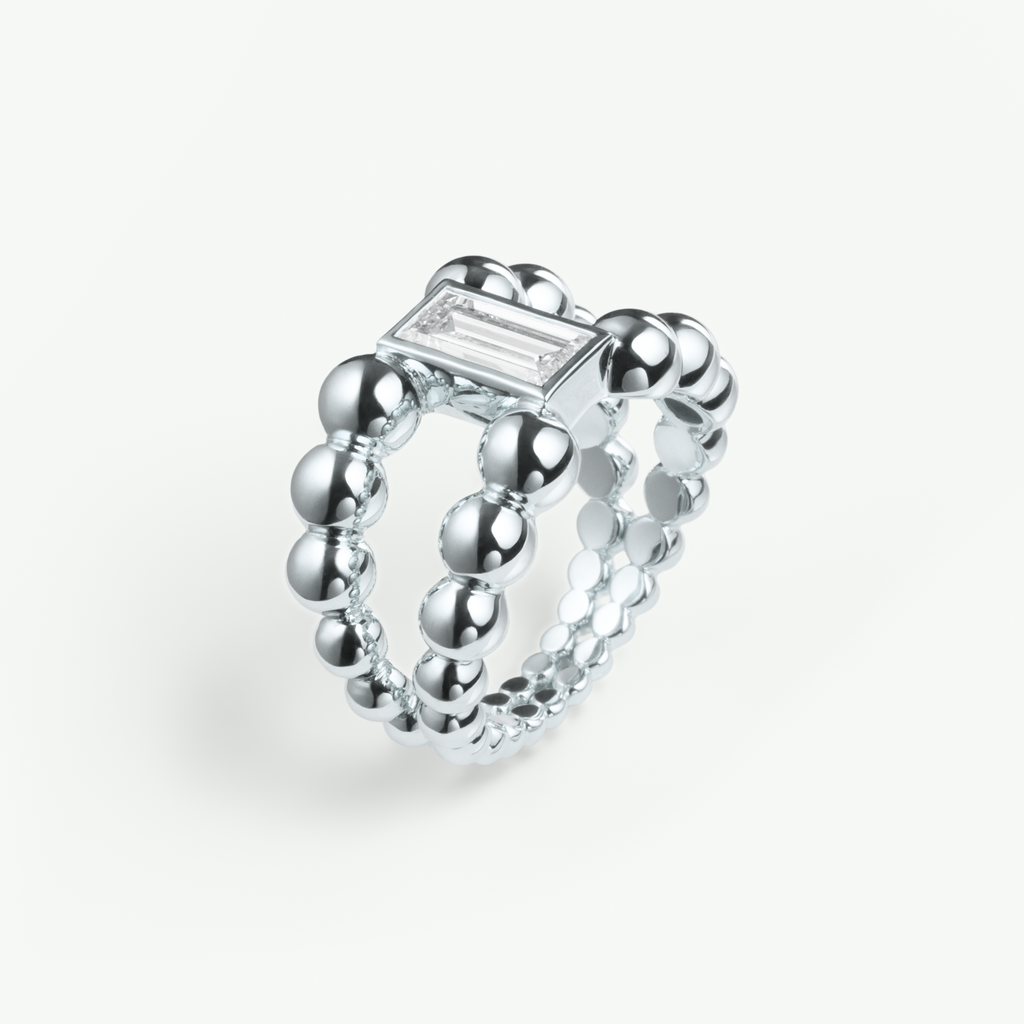 Pippa Ring Baguette in Gelbgold von The Good Bling Berlin