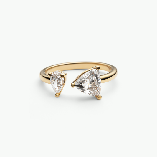 Stella Ring aus recyceltem Gold mit Labordiamanten - Luxusschmuck aus Berlin von The Good Bling