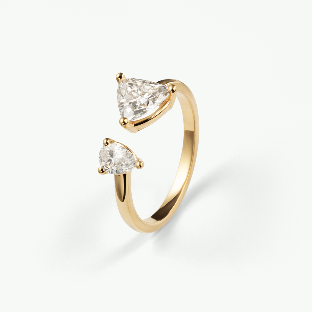 Stella Ring aus recyceltem Gold mit Labordiamanten - Luxusschmuck aus Berlin von The Good Bling