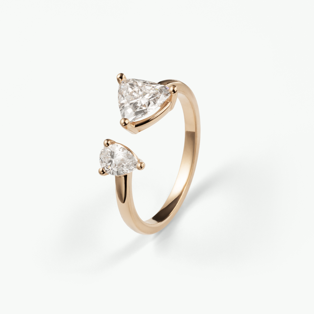 Stella Ring aus recyceltem Gold mit Labordiamanten - Luxusschmuck aus Berlin von The Good Bling