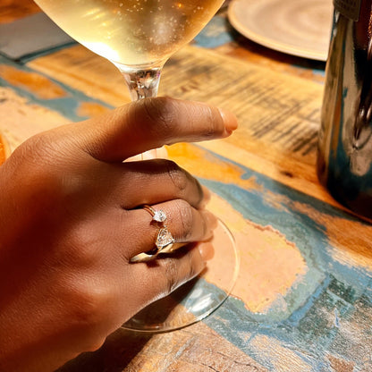 Stella Ring aus recyceltem Gold mit Labordiamanten - Luxusschmuck aus Berlin von The Good Bling