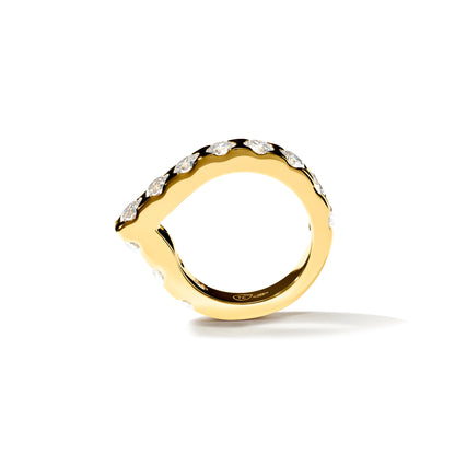 SIGNATURE Drop Memoire Classic Ring, Gelbgold • Diamant von Tamara Comolli (R-Dr-Mem-11-Cl-yg)