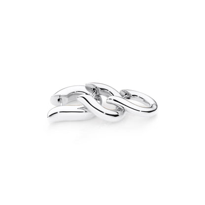 SIGNATURE Hoop Ohrringe Medium, Weißgold von Tamara Comolli (E-Ho-m-wg)