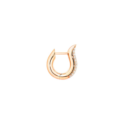 SIGNATURE Hoop Ohrringe small, Roségold mit Diamant Pavé von Tamara Comolli (E-Ho-s-p-rg) online kaufen