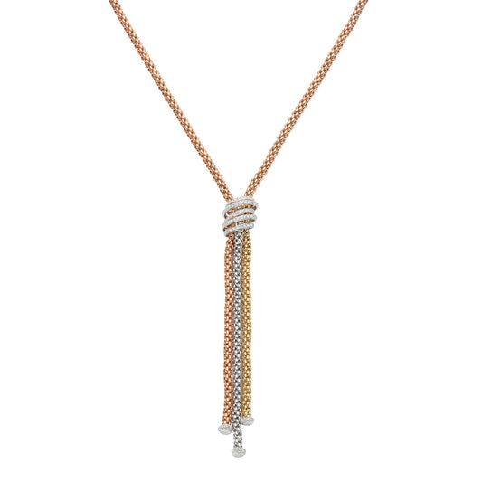 Solo Collier, Tricolor-Gold • Diamant von FOPE (65106CL_PB_G_RBG_070)