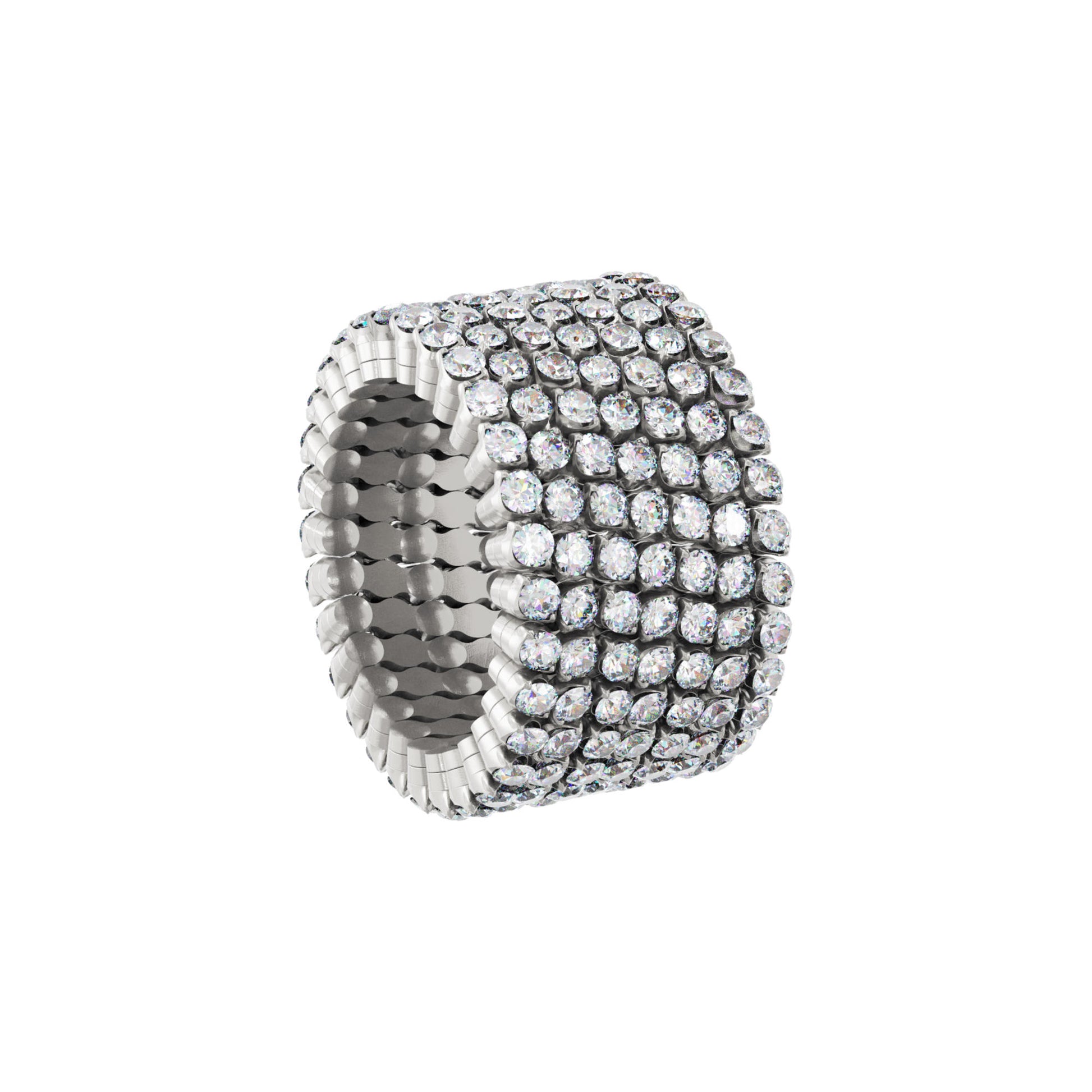 Serafino Multi-Size-Ring und Armband, Weißgold • Diamant von Serafino Consoli (S.RB 7F2 WG WD)