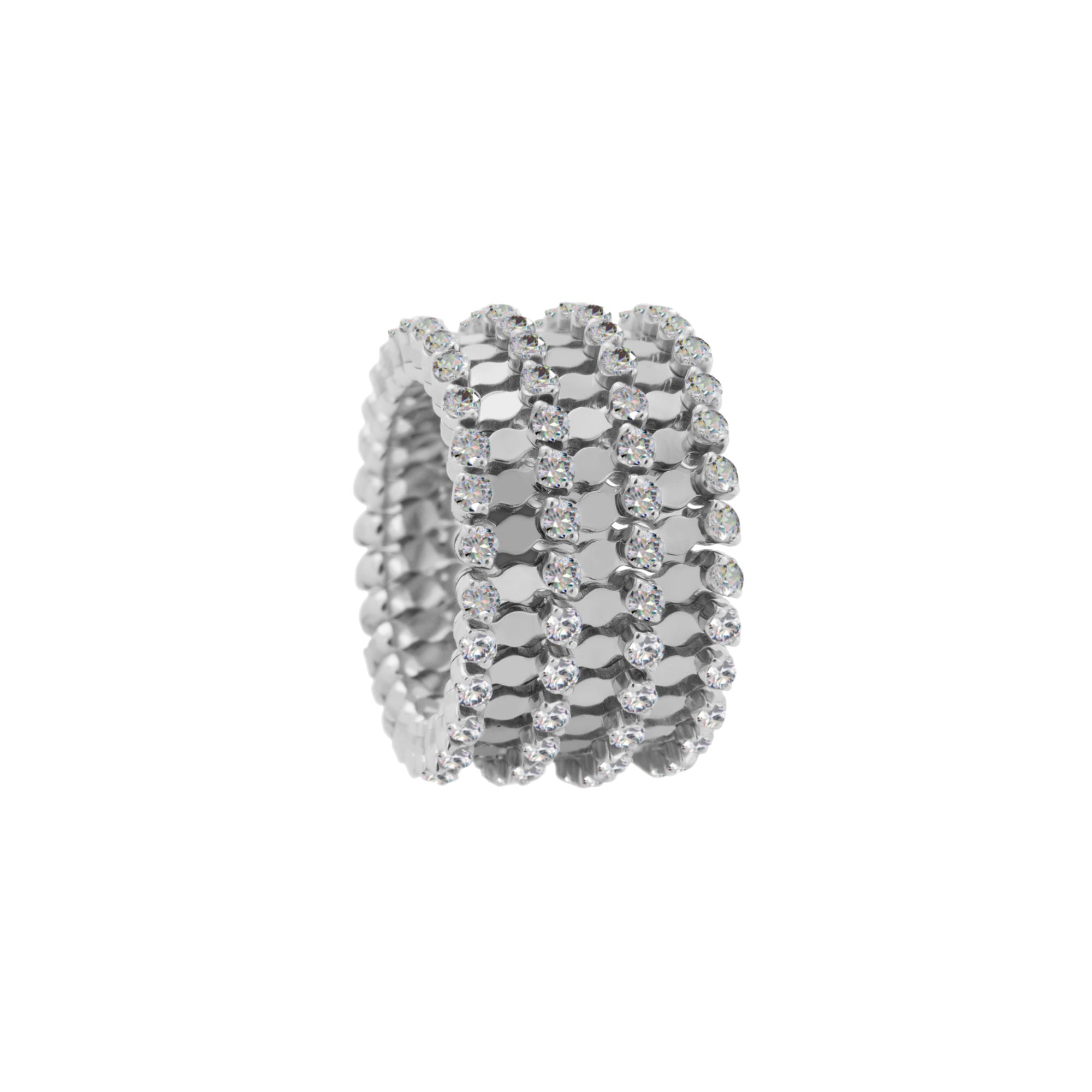 Serafino Multi-Size Ring und Armband, Weißgold • Diamant von Serafino Consoli (S.RB A-7F2 WG WD)
