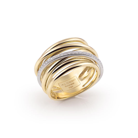 Serenata Ring, Bicolor-Gold • Diamant von Al Coro (R6404G)