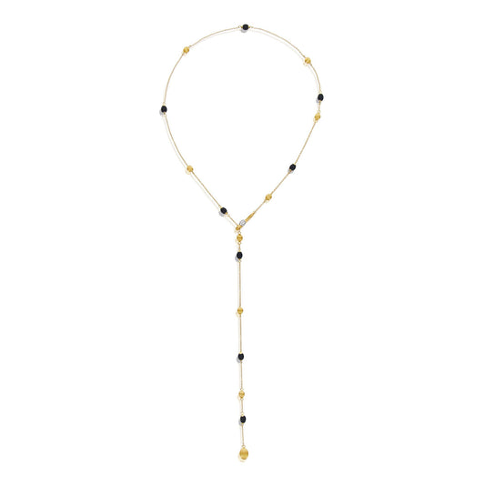 Soffio Halskette, Gelbgold • Diamant • Onyx von Nanis (CS27-587)