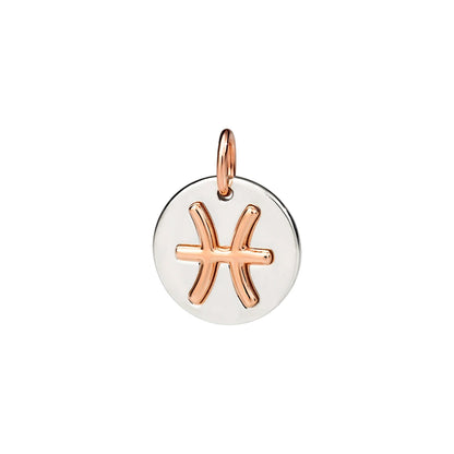 Sternzeichen-Anhänger Fisch, Silber & Roségold von DoDo (DMC2010-ZODPE-0009A) online kaufen