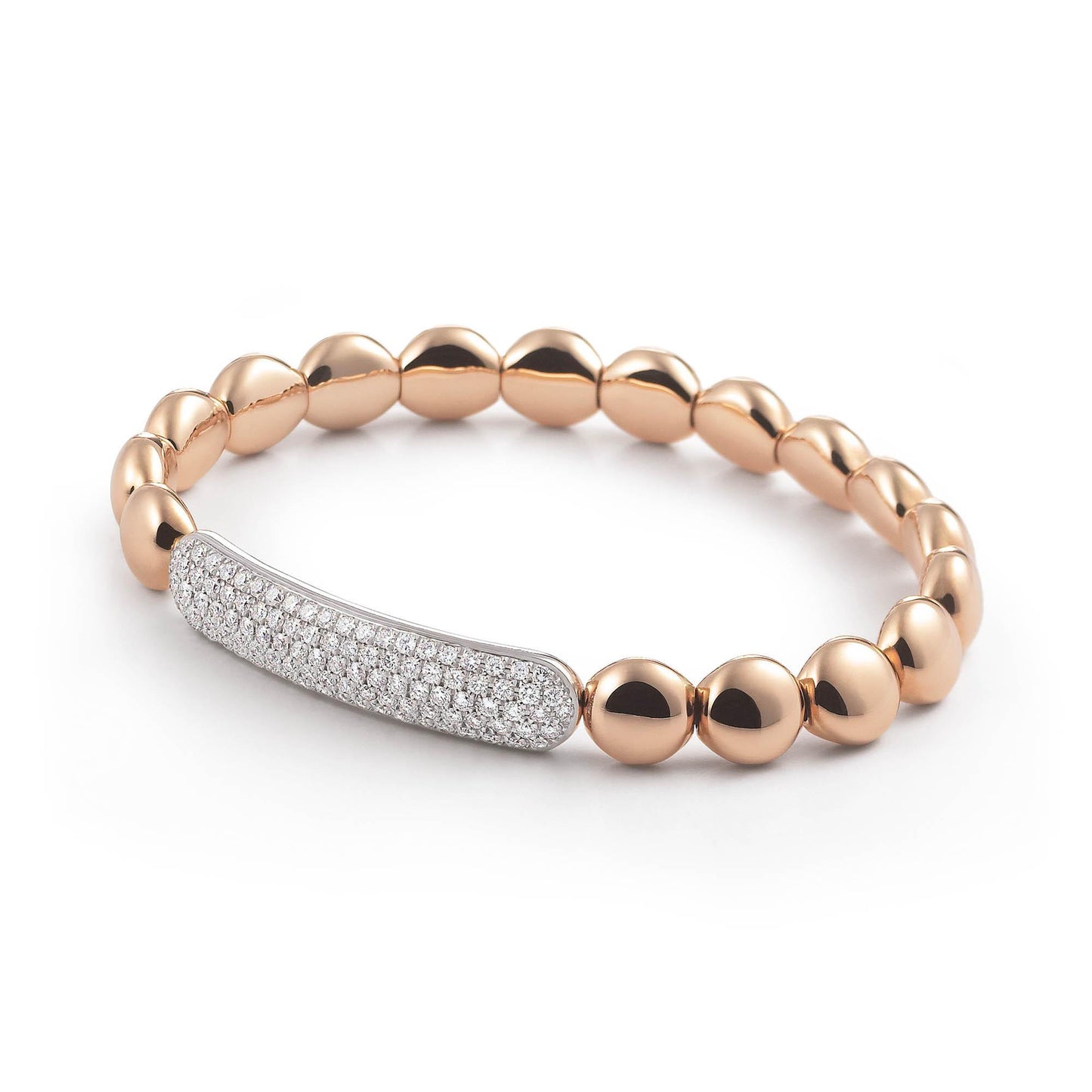 Stretchy Armband, Roségold • Diamant von Al Coro (A373R)