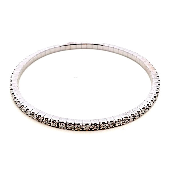 Tennisarmband Flexibel, Weißgold