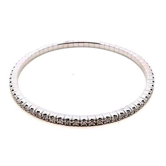 Tennisarmband Flexibel, Weißgold