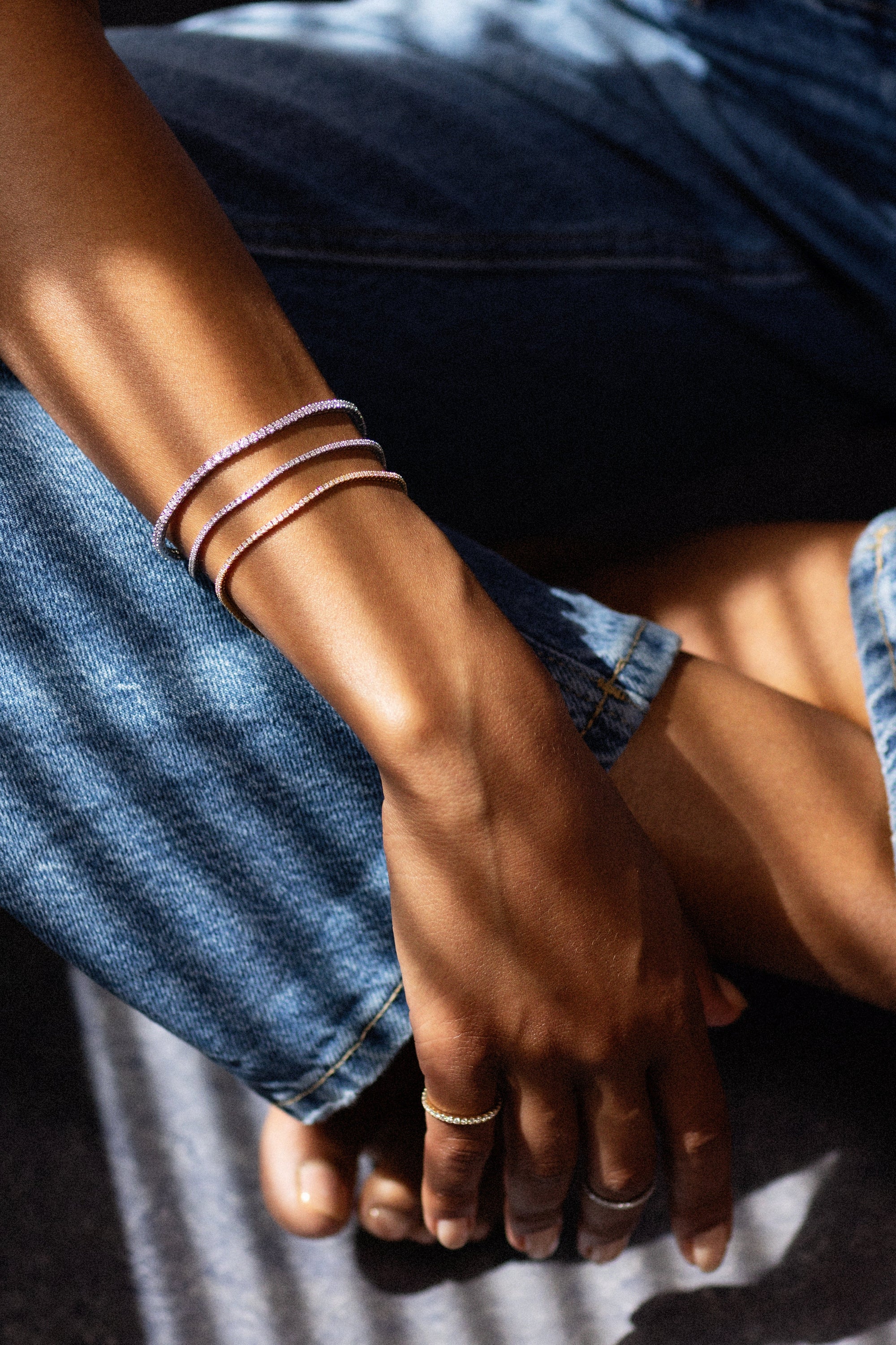 Billie Tennisarmband, recyceltes Gold & Labordiamant