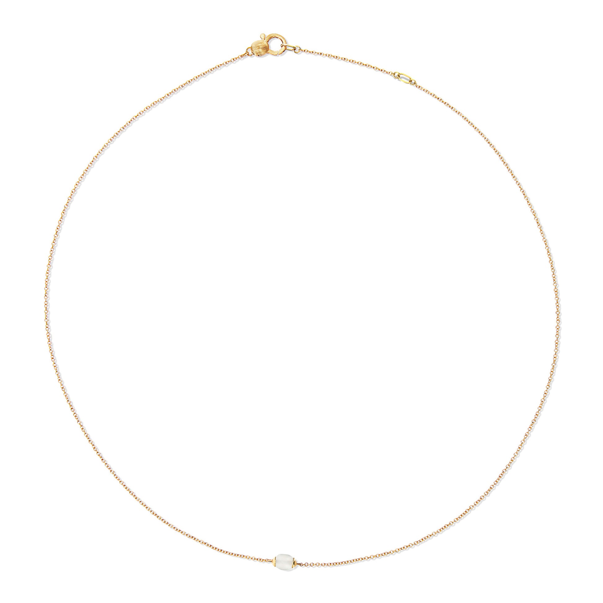 White Desert Halskette, Gelbgold • Mondstein von Nanis (CN13-603)