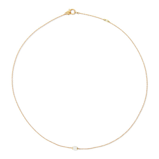 White Desert Halskette, Gelbgold • Mondstein von Nanis (CN13-603)