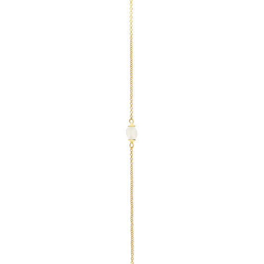 White Desert Halskette, Gelbgold • Mondstein von Nanis (CN13-603)