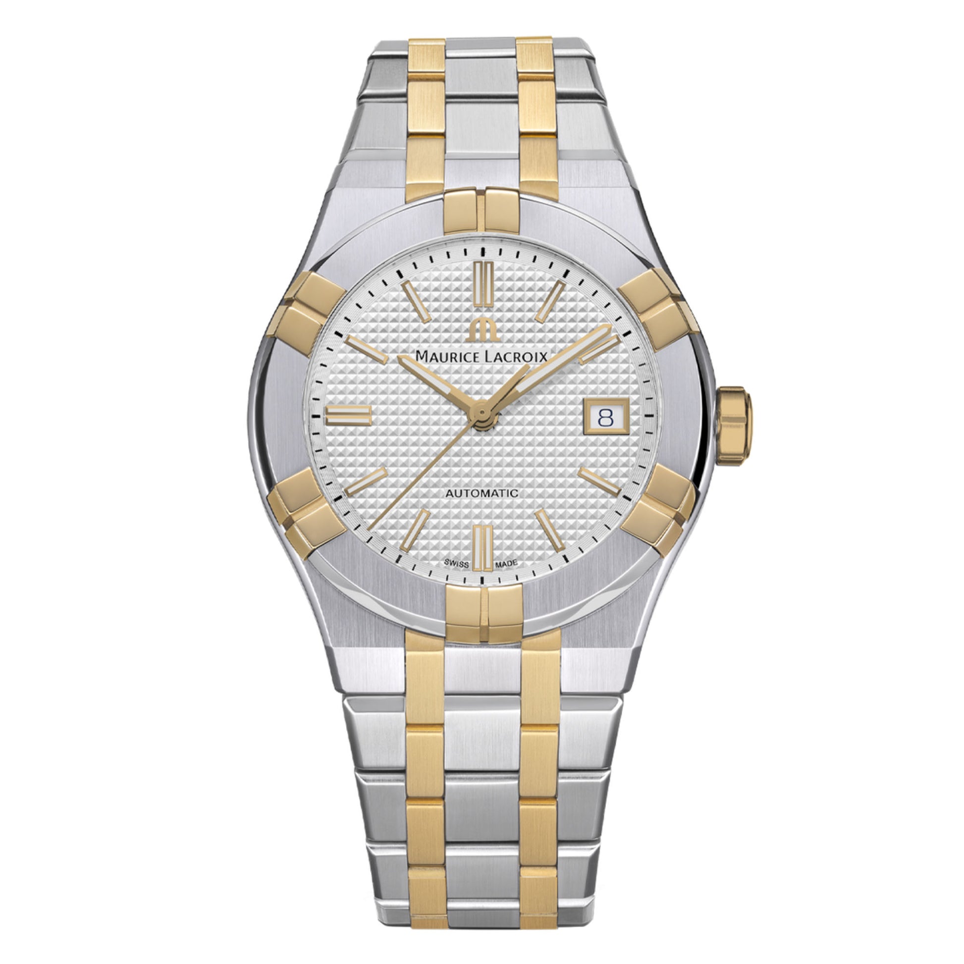 Aikon Automatic Date 39mm, Tricolor-Gold von Maurice Lacroix (AI6007-SP012-130-1)