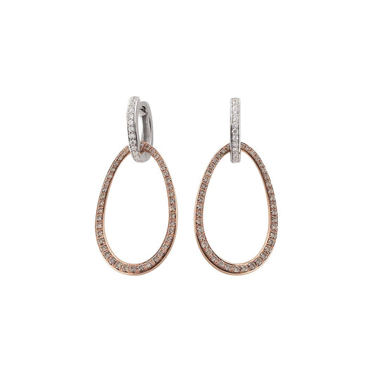 Al Coro Amori Ohrring (E2008BD) aus Bicolor-Gold mit Diamant