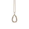 Al Coro Candy Anhänger (NP1742SQR) aus Roségold mit Diamant und Rauchquarz