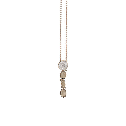 Candy Anhänger, Roségold • Diamant • Rauchquarz von Al Coro (NP8368SQR)