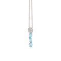 Al Coro Candy Anhänger (NP8368TW) aus Weißgold mit Diamant und Topas