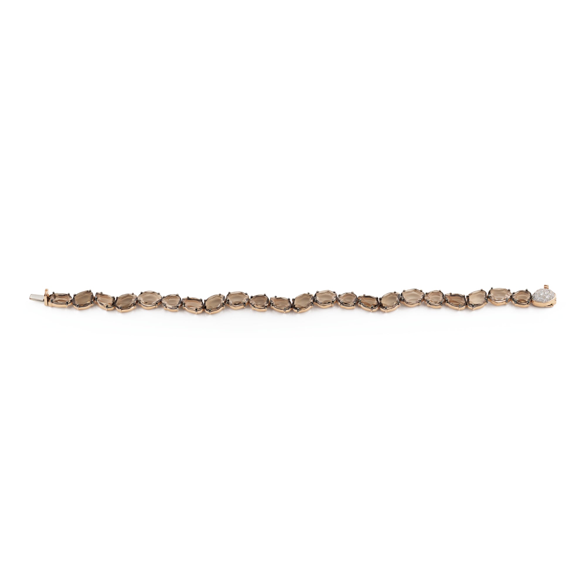 Al Coro Candy Armband (NB8367SQR) aus Roségold mit Diamant und Rauchquarz