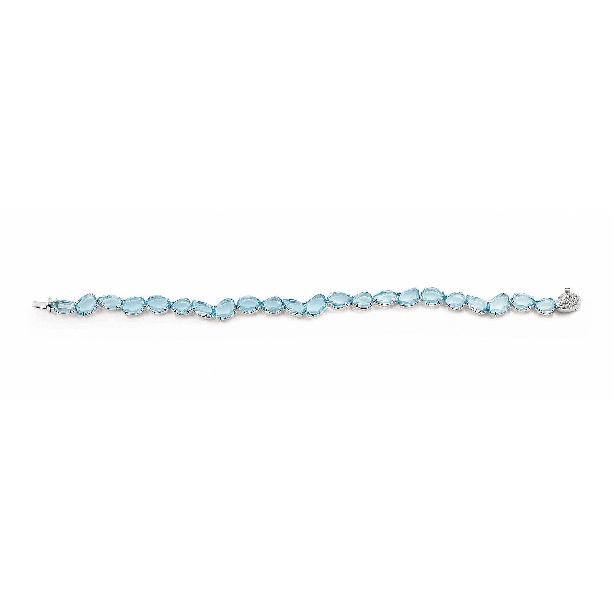Al Coro Candy Armband (NB8367TW) aus Weißgold mit Diamant und Topas