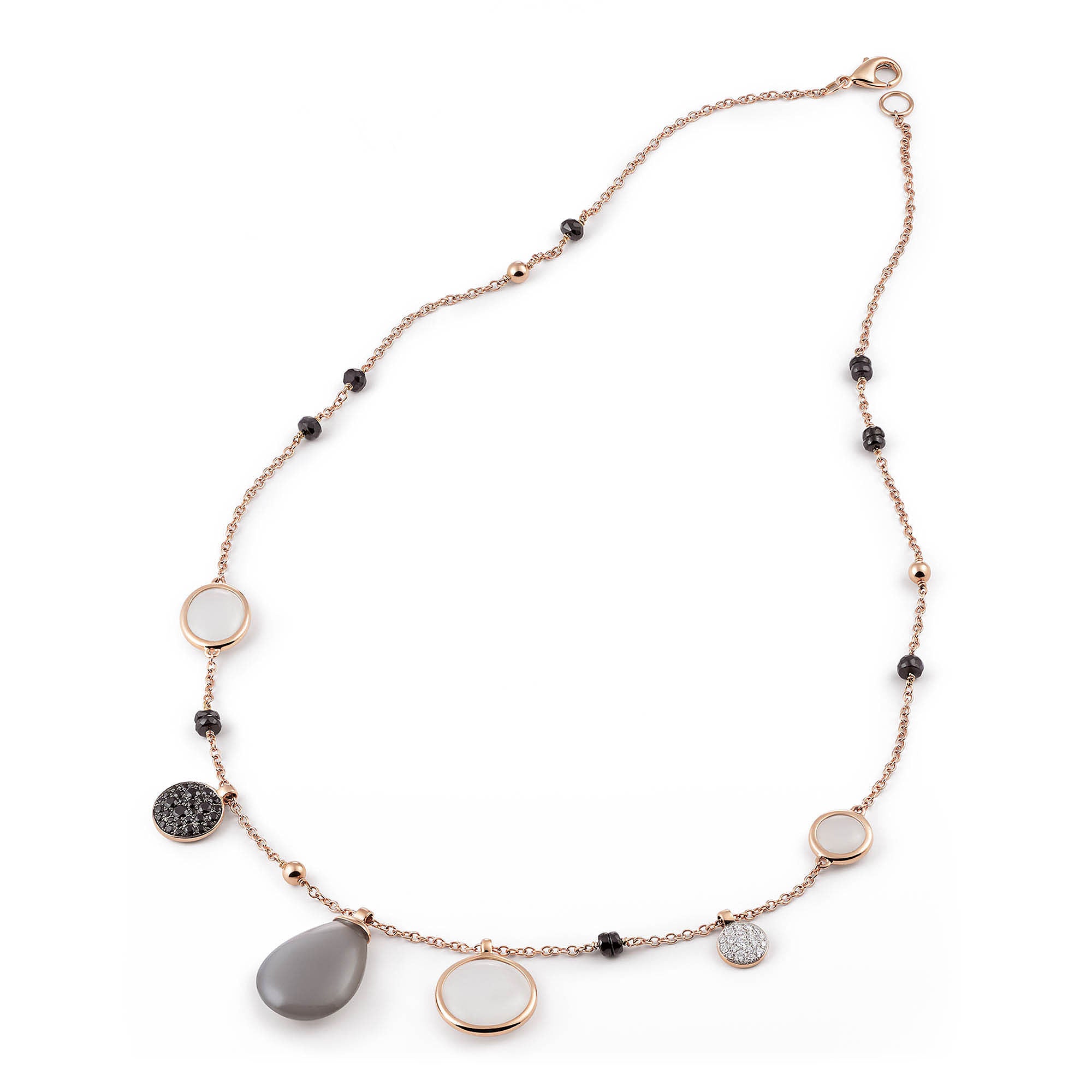 Al Coro Candy Collier (C302SGMR) mit Diamant, Mondstein und Saphir