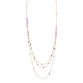 Al Coro Candy Collier (NC8595PSR) aus Roségold mit Diamant und Saphir