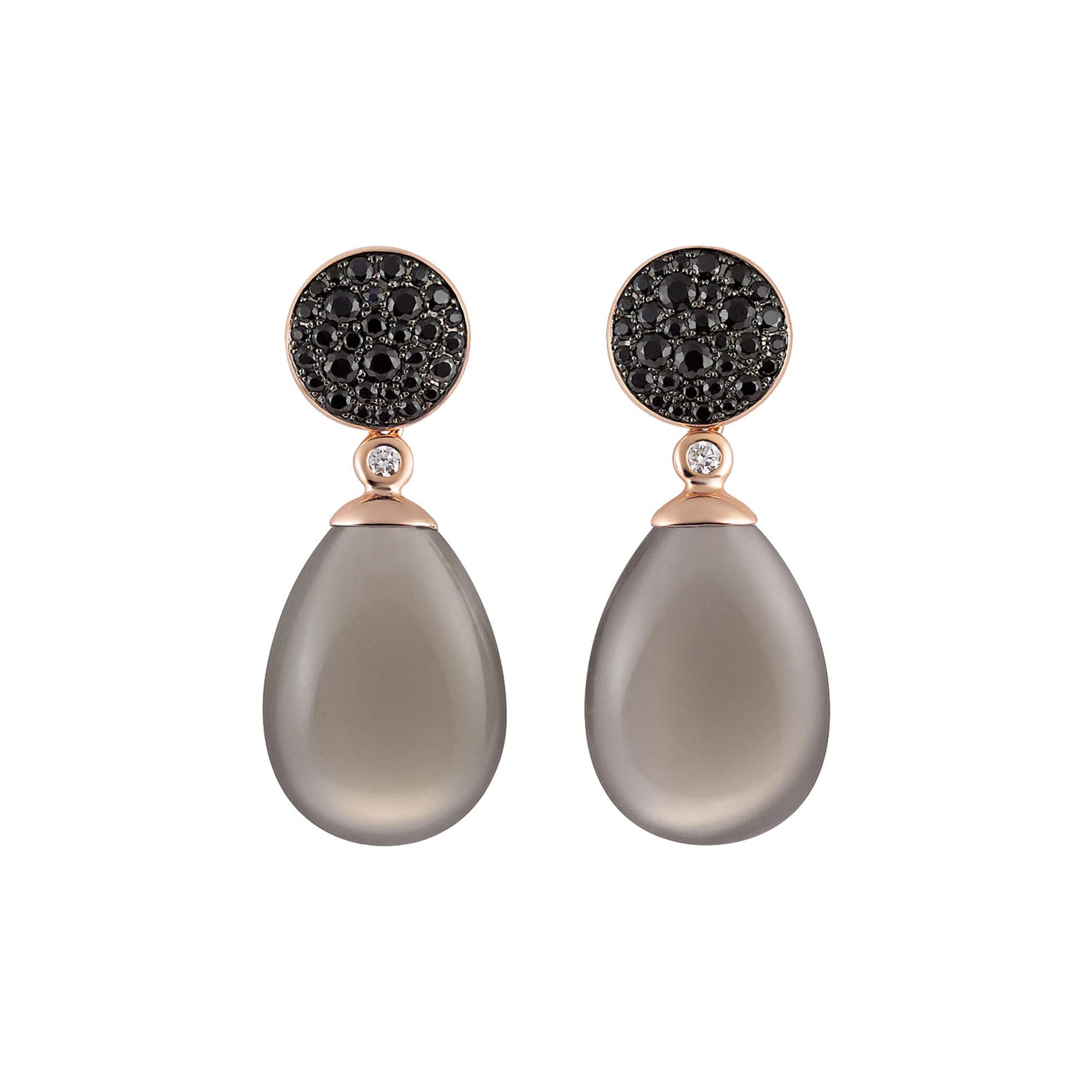 Al Coro Candy Ohrhänger (E2224GMR) aus Roségold mit Diamant, Mondstein und Saphir