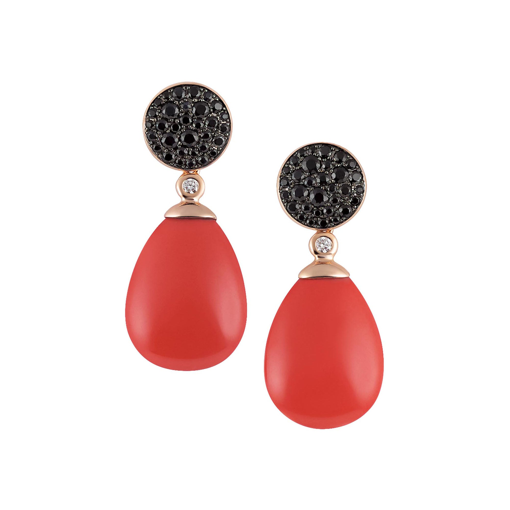 Al Coro Candy Ohrringe (E2224COR) aus Roségold mit Diamant und Saphir