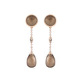 Al Coro Candy Ohrringe (E228SQR) aus Roségold mit Diamant und Rauchquarz