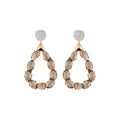 Al Coro Candy Ohrringe (NE1495SQR) aus Roségold mit Diamant und Rauchquarz