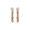 Al Coro Candy Ohrringe (NE8365SQR) aus Roségold mit Diamant und Rauchquarz