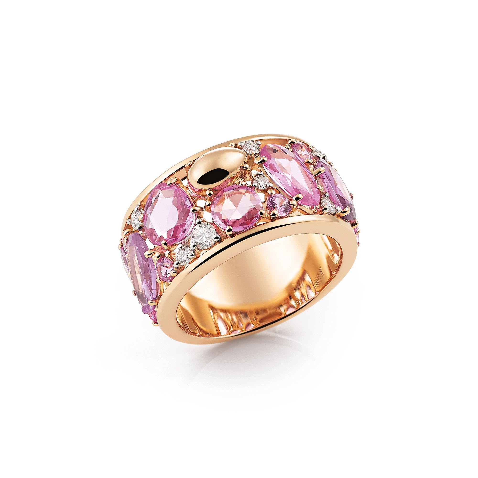 Al Coro Candy Ring (NR8363PSR) aus Roségold mit Diamant und Saphir